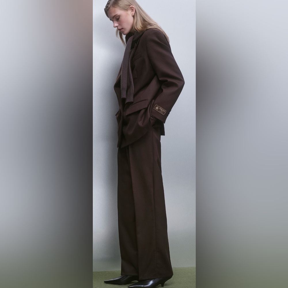 EFFORTLESS PANT WOOL - BROWN